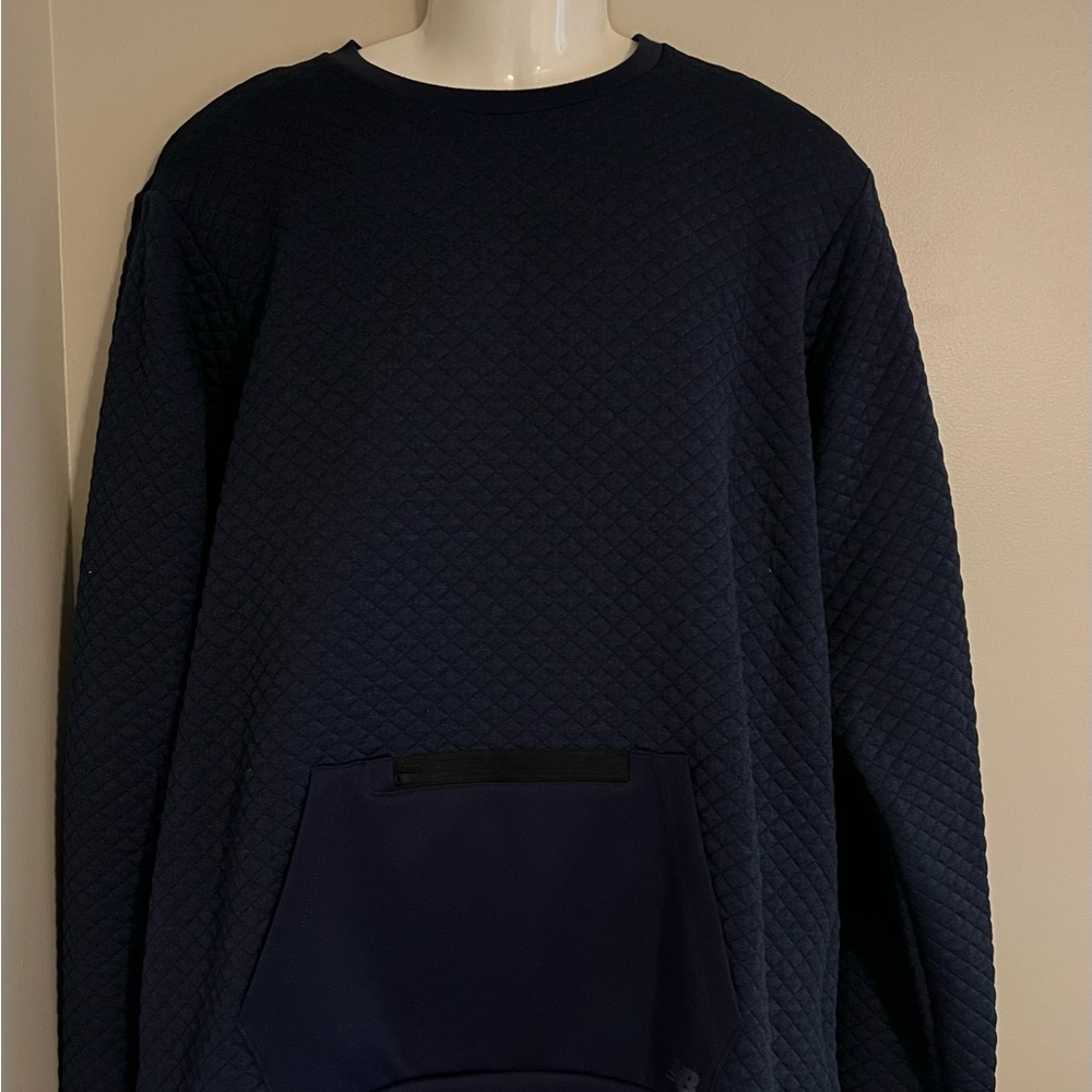New Balance Men's Dark Blue Quilted Crewneck Sweatshirt  Size: XL  MSRP: $79